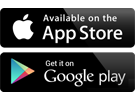 Icons for Google Play and Apple App Store