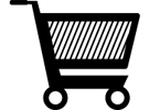 A shopping cart icon