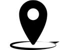 Location icon with pointing arrow